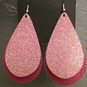 Faux leather earrings